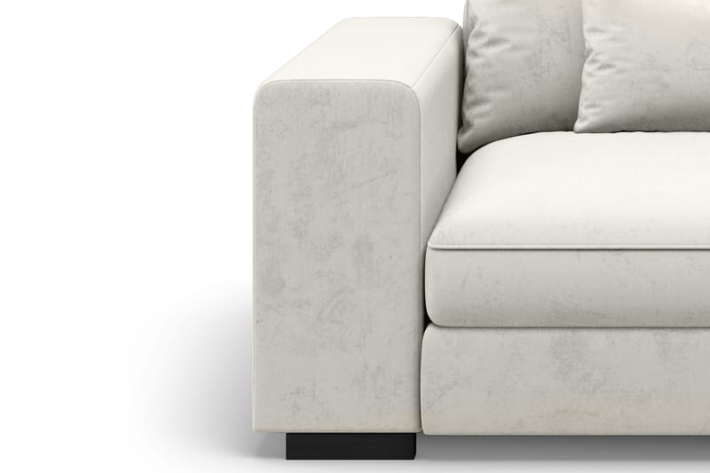 Dubai Modulserie Armlæn Venstre Velour - Hvid - Møbler - Sofaer - Sofatilbehør