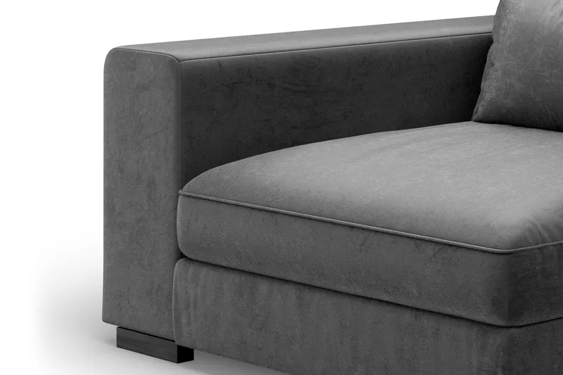 Dubai Modulserie Armlæn Venstre Velour - Mørkegrå - Møbler - Sofaer - Sofatilbehør