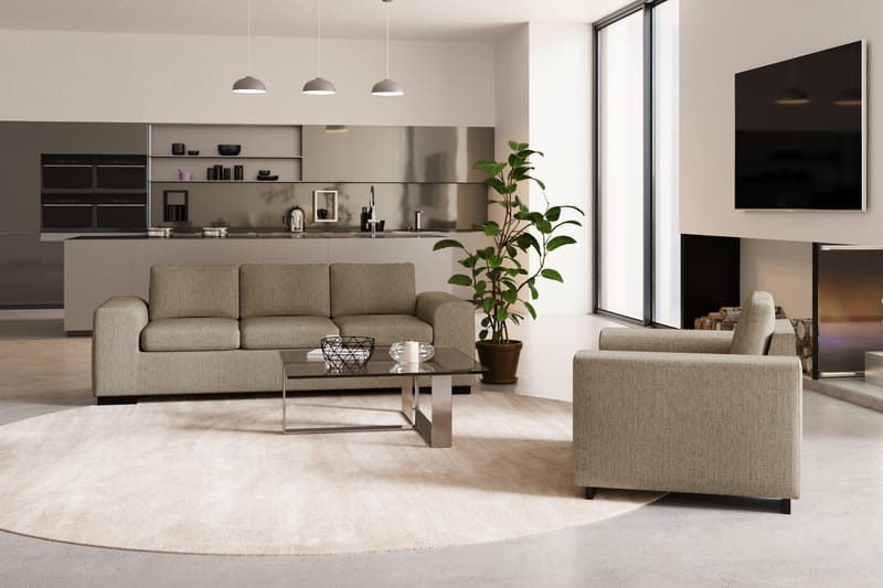 Link Nakkestøtte Rund - Beige - Sofatilbehør - Nakkestøtte sofa