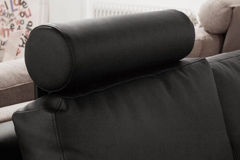 Memphis Nakkestøtte Læder - Sort - Sofatilbehør - Nakkestøtte sofa