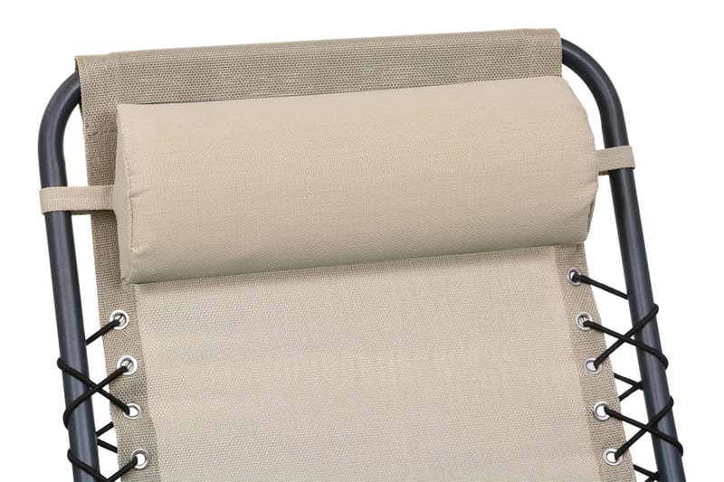 Nakkestøtte Til Havestol 40x7,5x15 cm Textilene Cremefarvet - Creme - Havemøbler - Loungemøbler - Loungestol udendørs