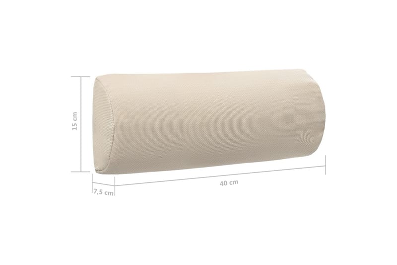 Nakkestøtte Til Havestol 40x7,5x15 cm Textilene Cremefarvet - Creme - Havemøbler - Loungemøbler - Loungestol udendørs