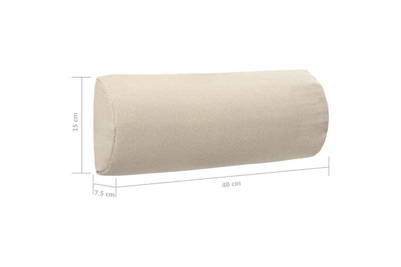 Nakkestøtte Til Havestol 40x7,5x15 cm Textilene Cremefarvet - Creme - Sofatilbehør - Nakkestøtte sofa