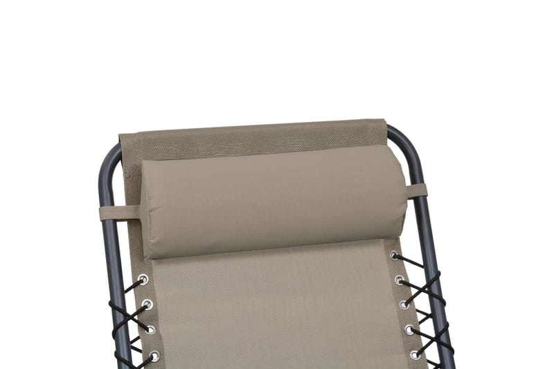 Nakkestøtte Til Havestol 40x7,5x15 cm Textilene Gråbrun - Brun - Havemøbler - Loungemøbler - Loungestol udendørs