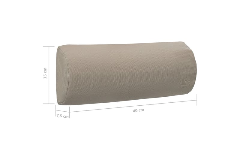 Nakkestøtte Til Havestol 40x7,5x15 cm Textilene Gråbrun - Brun - Havemøbler - Loungemøbler - Loungestol udendørs