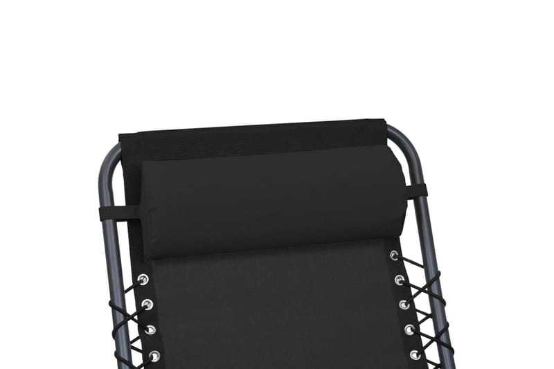 Nakkestøtte Til Havestol 40x7,5x15 cm Textilene Sort - Sort - Havemøbler - Loungemøbler - Loungestol udendørs