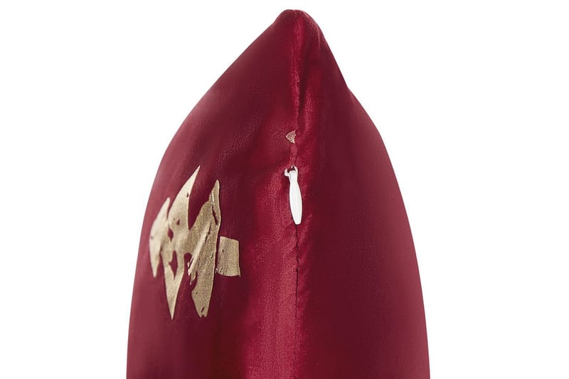 Pyntepuder Cupid sæt á 2 Rødt/guld, Fløjl - Rødt/guld, Fløjl - Møbler - Sofaer - Sofatilbehør - Rengøring sofa