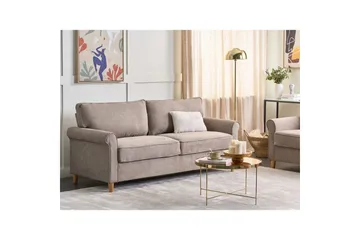Soffa Beige||Light colored wood - Møbler - Sofaer - 3 personers sofa