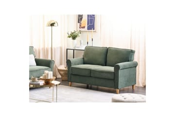 Soffa Dark green||Light colored wood - Møbler - Sofaer - 2 personers sofa