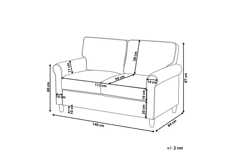 Soffa Dark green||Light colored wood - Møbler - Sofaer - 2 personers sofa