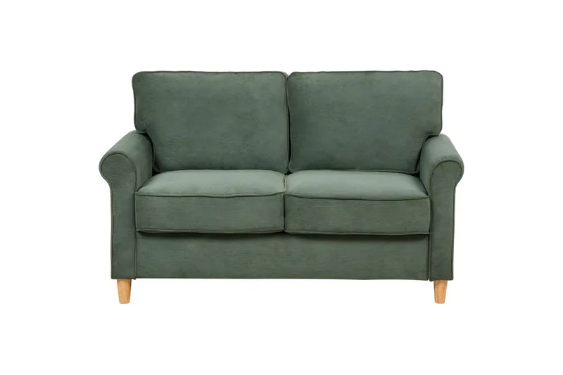 Soffa Dark green||Light colored wood - Møbler - Sofaer - 2 personers sofa