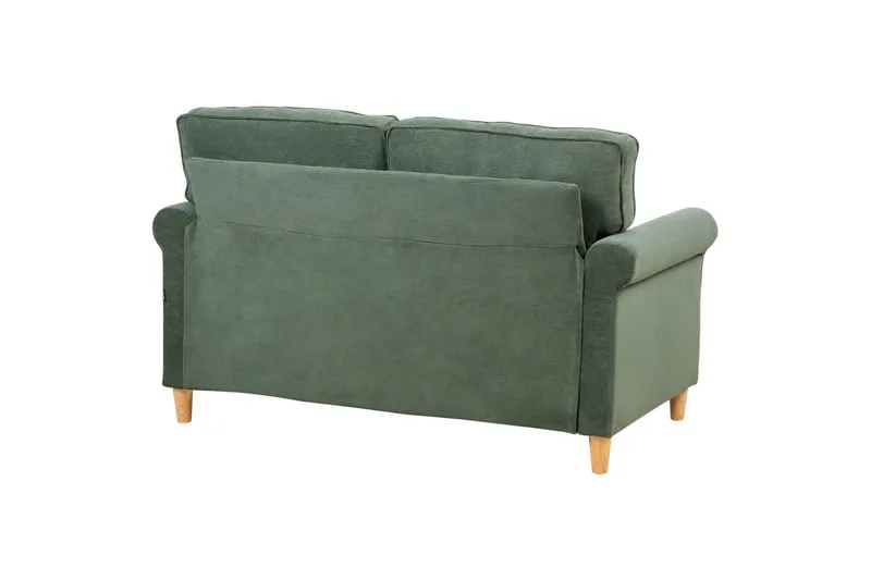 Soffa Dark green||Light colored wood - Møbler - Sofaer - 2 personers sofa