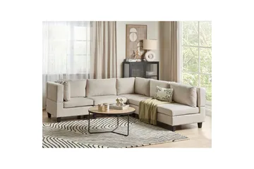 Soffgrupp Beige, Black - Møbler - Sofaer - Modulsofaer - Komplet modulsofa