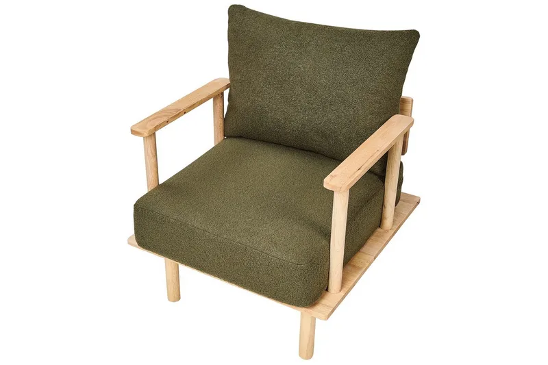 Soffgrupp Beliani Asker Beige, ljust trä Green||Light colored wood - Møbler - Sofaer - Sofagrupper