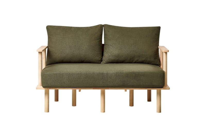 Soffgrupp Beliani Asker Beige, ljust trä Green||Light colored wood - Møbler - Sofaer - Sofagrupper