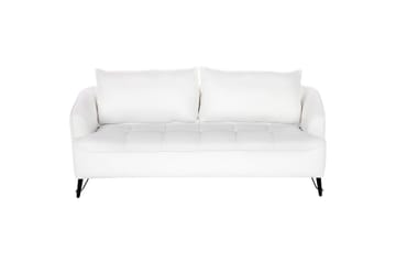 Soffgrupp Beliani Hobro Brun/Svart White - Hvid - Møbler - Sofaer - Sofagrupper