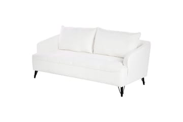 Soffgrupp Beliani Hobro Brun/Svart White - Hvid - Møbler - Sofaer - Sofagrupper