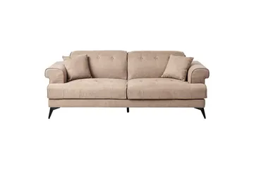 Soffgrupp Beliani Skive Beige Brown - Brun - Møbler - Sofaer - Sofagrupper