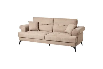 Soffgrupp Beliani Skive Beige Brown - Brun - Møbler - Sofaer - Sofagrupper
