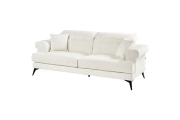 Soffgrupp Beliani Skive Beige White||Black - Møbler - Sofaer - Sofagrupper