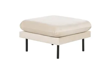 Soffgrupp med fotpall Beliani Vinterbro Beige/svart, Sammet Beige||Black - Møbler - Sofaer - Sofagrupper