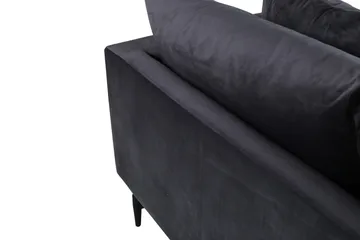 Sofia 3-personers Sofa - Mørkegrå - Møbler - Sofaer - Velour sofaer