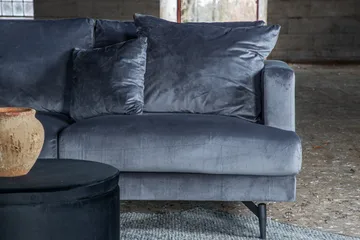 Sofia 3-personers Sofa - Mørkegrå - Møbler - Sofaer - Velour sofaer