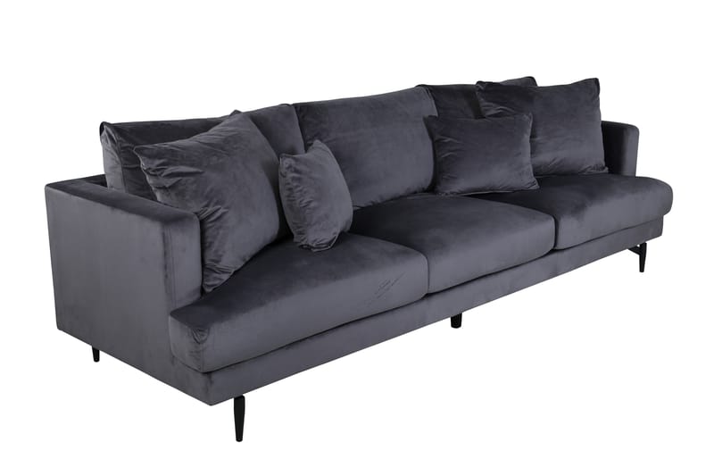 Sofia 3-personers Sofa - Mørkegrå - Møbler - Sofaer - Velour sofaer