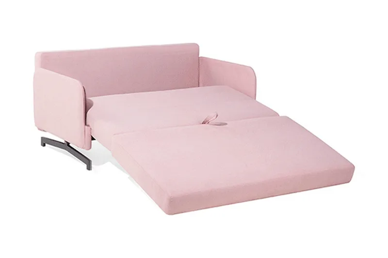Belfast 2-personers Rektangulær Sovesofa 140x197 cm i Stof - Rosa - Møbler - Sofaer - Sovesofaer - 2 personers sovesofa