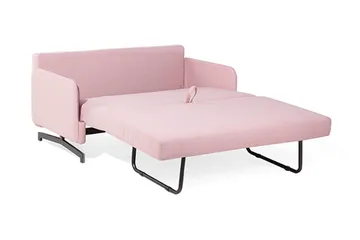 Belfast 2-personers Rektangulær Sovesofa 140x197 cm i Stof - Rosa - Møbler - Sofaer - Sovesofaer - 2 personers sovesofa