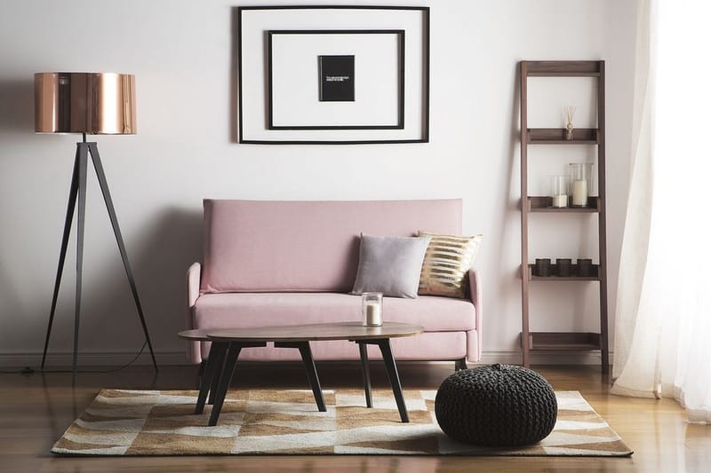 Belfast 2-personers Rektangulær Sovesofa 140x197 cm i Stof - Rosa - Møbler - Sofaer - Sovesofaer - 2 personers sovesofa