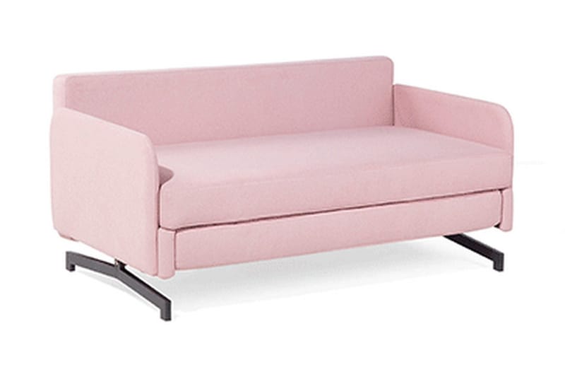 Belfast 2-personers Rektangulær Sovesofa 140x197 cm i Stof - Rosa - Møbler - Sofaer - Sovesofaer - 2 personers sovesofa