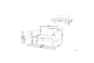 Brekke sovesofa 150 cm - Grå - Møbler - Sofaer - Sovesofaer - 2 personers sovesofa