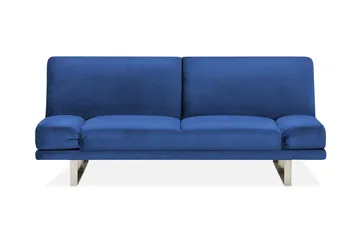Selekk Foldbar 2-personers Sovesofa 105x192 cm i Fløjl - Blå - Møbler - Sofaer - Sovesofaer - 2 personers sovesofa