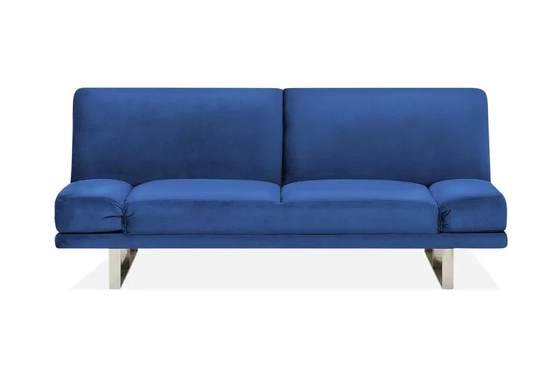 Selekk Foldbar 2-personers Sovesofa 105x192 cm i Fløjl, Blå