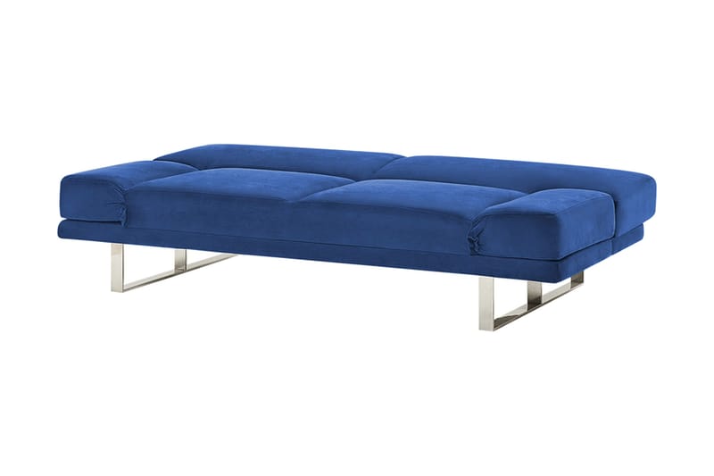 Selekk Foldbar 2-personers Sovesofa 105x192 cm i Fløjl - Blå - Møbler - Sofaer - Sovesofaer - 2 personers sovesofa