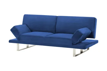 Selekk Foldbar 2-personers Sovesofa 105x192 cm i Fløjl - Blå - Møbler - Sofaer - Sovesofaer - 2 personers sovesofa