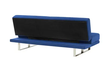 Selekk Foldbar 2-personers Sovesofa 105x192 cm i Fløjl - Blå - Møbler - Sofaer - Sovesofaer - 2 personers sovesofa