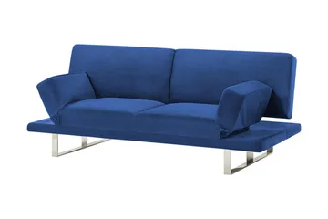 Selekk Foldbar 2-personers Sovesofa 105x192 cm i Fløjl - Blå - Møbler - Sofaer - Sovesofaer - 2 personers sovesofa
