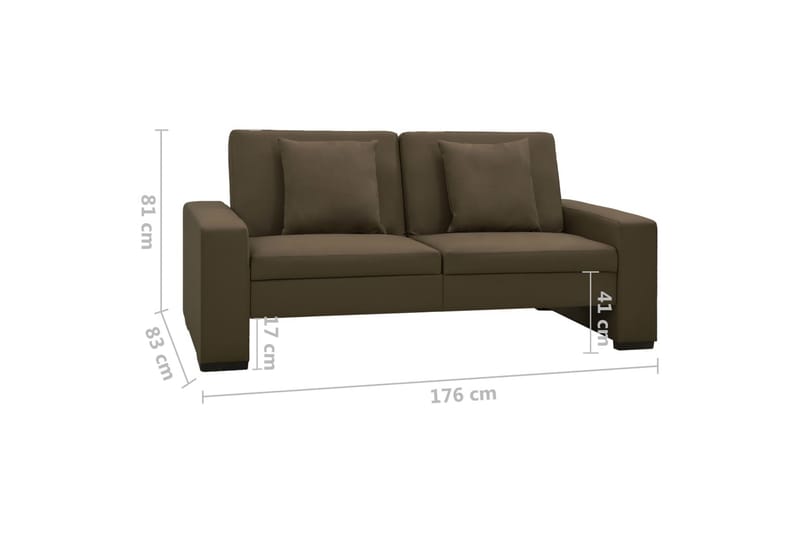 Sovesofa Kunstlæder Brun - Brun - Møbler - Sofaer - Sovesofaer - 2 personers sovesofa