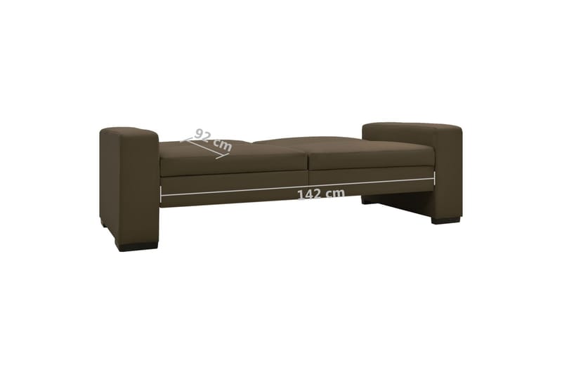 Sovesofa Kunstlæder Brun - Brun - Møbler - Sofaer - Sovesofaer - 2 personers sovesofa