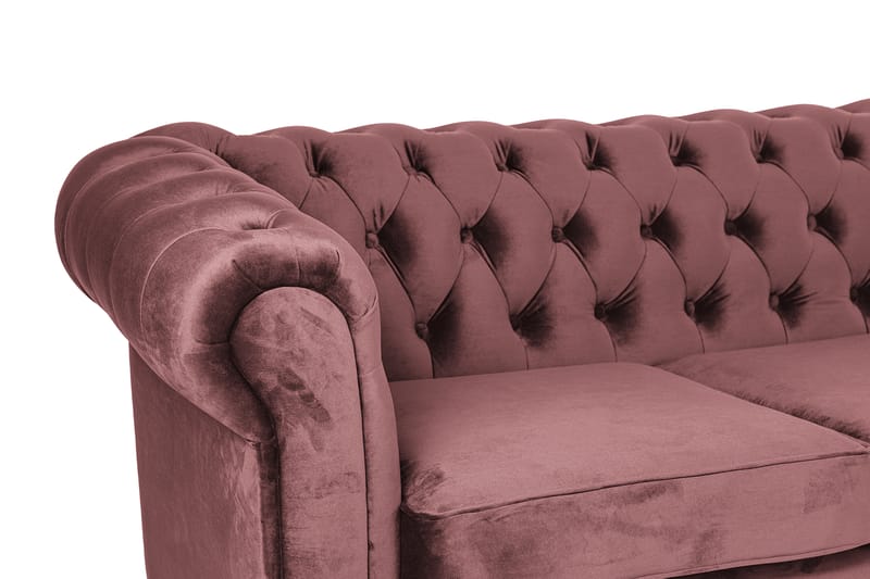 2-personers sovesofa Chesterfield med chaiselong - Rosa - Møbler - Sofaer - Sovesofaer