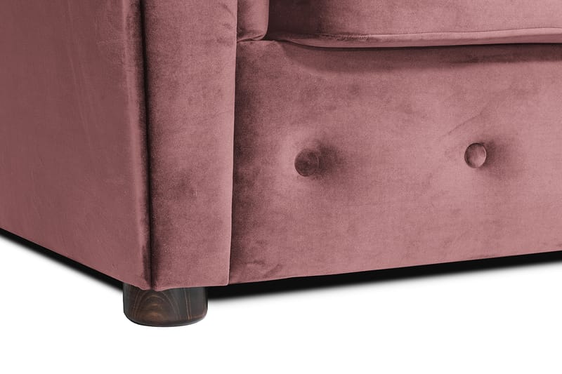 2-personers sovesofa Chesterfield med chaiselong - Rosa - Møbler - Sofaer - Sovesofaer