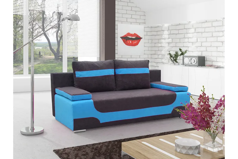 Amiranda sovesofa, Grå/Blå