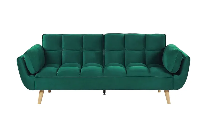 Asaby 3-Pers. Sovesofa, Velour/Grøn