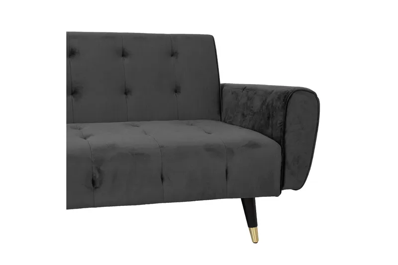 Falun Bäddsoffa 214x83 cm Grå Sammet Grey - Møbler - Sofaer - Sovesofaer - 3 personers sovesofa