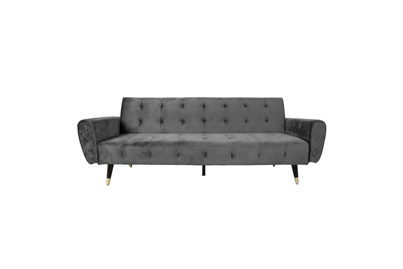 Falun Bäddsoffa 214x83 cm Grå Sammet Grey, undefined