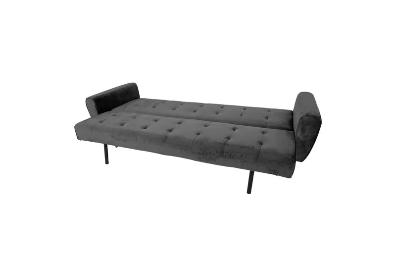 Falun Bäddsoffa 214x83 cm Grå Sammet Grey - Møbler - Sofaer - Sovesofaer - 3 personers sovesofa