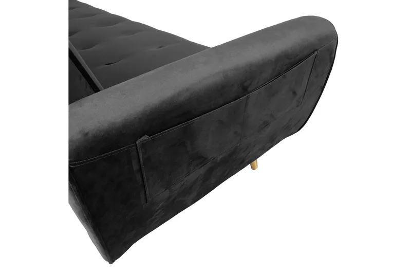 Falun Bäddsoffa 214x83 cm Grå Sammet Grey - Møbler - Sofaer - Sovesofaer - 3 personers sovesofa