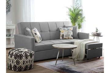 Glomma 3-personers Udtrækkelig Sovesofa 181x207 cm i Stof - Grå - Møbler - Sofaer - Sovesofaer - 3 personers sovesofa